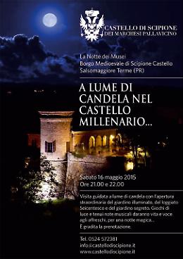 Magica serata a lume di candela nel Castello di Scipione dei Marchesi Pallavicino Sabato 16 maggio