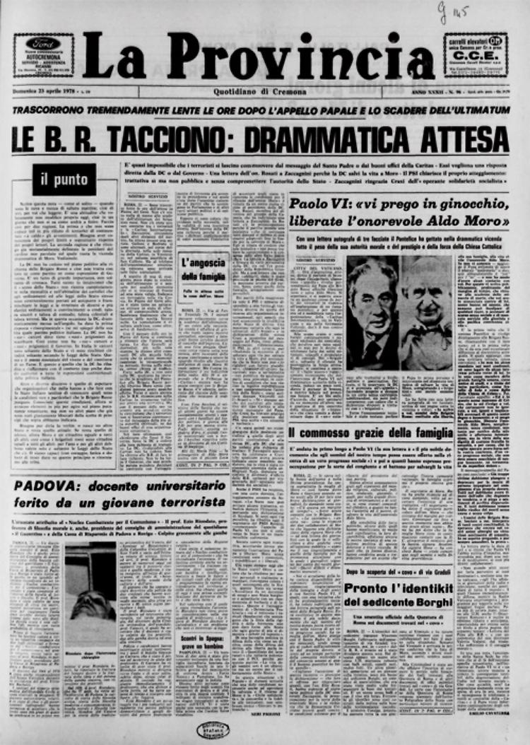 Papa Paolo VI supplica per la liberazione di Aldo Moro. Ma le B.R. non rispondono a nessun appello