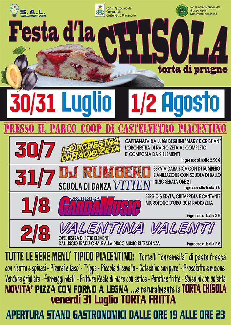 ‘Festa d’la chisola’ da venerdì a domenica a Castelvetro