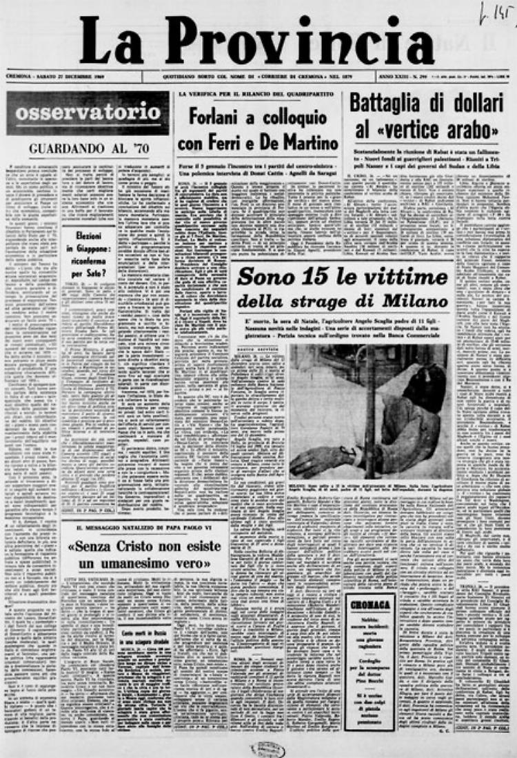 * Sono 15 le vittime della strage di Milano - *Battaglia di dollari al «vertice arabo» -*Forlani a colloquio con Ferri e De Martino