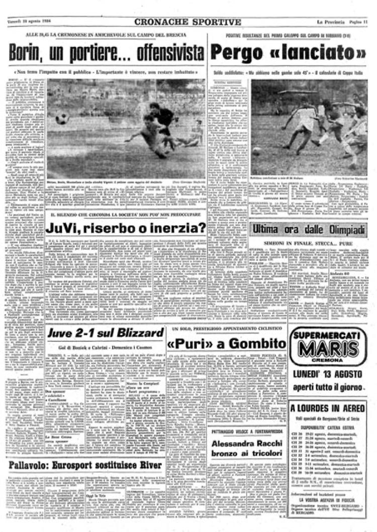 Borin, un portiere....offensivista - Pergo <<lanciato>>