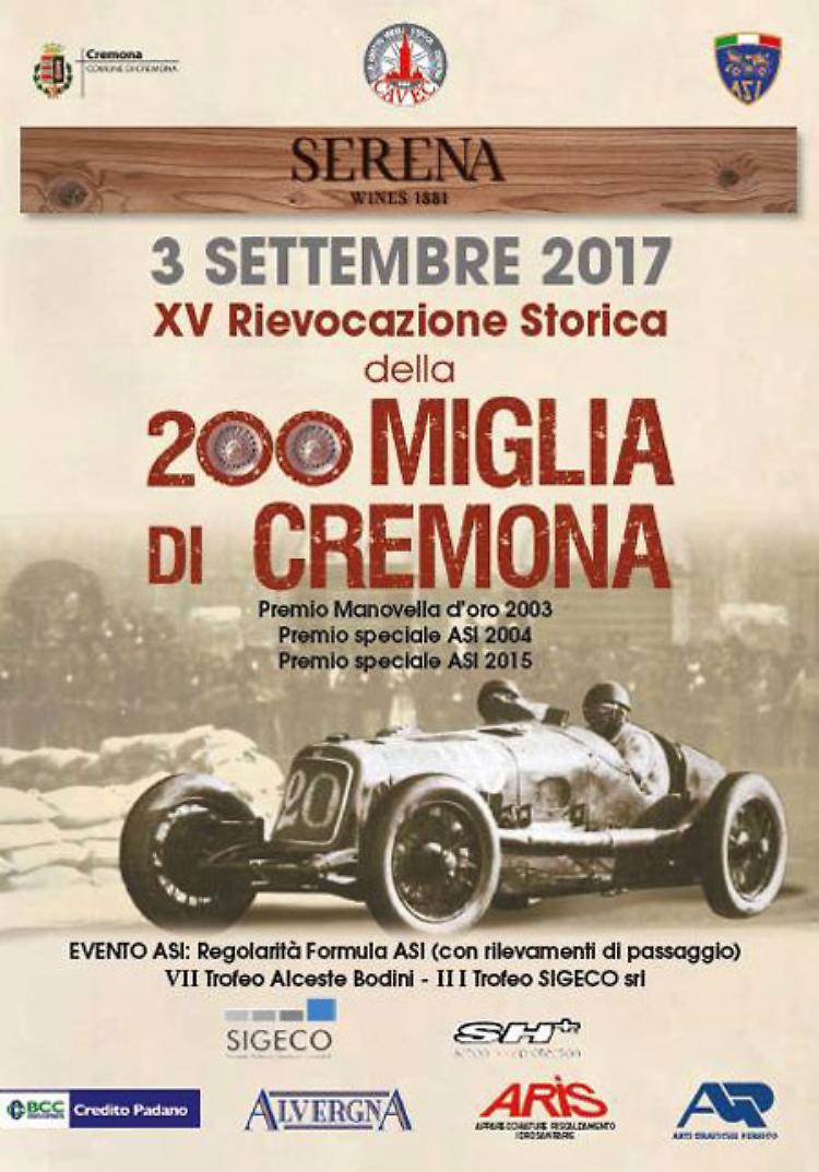 Edizione n° XV per la "200 Miglia di Cremona"