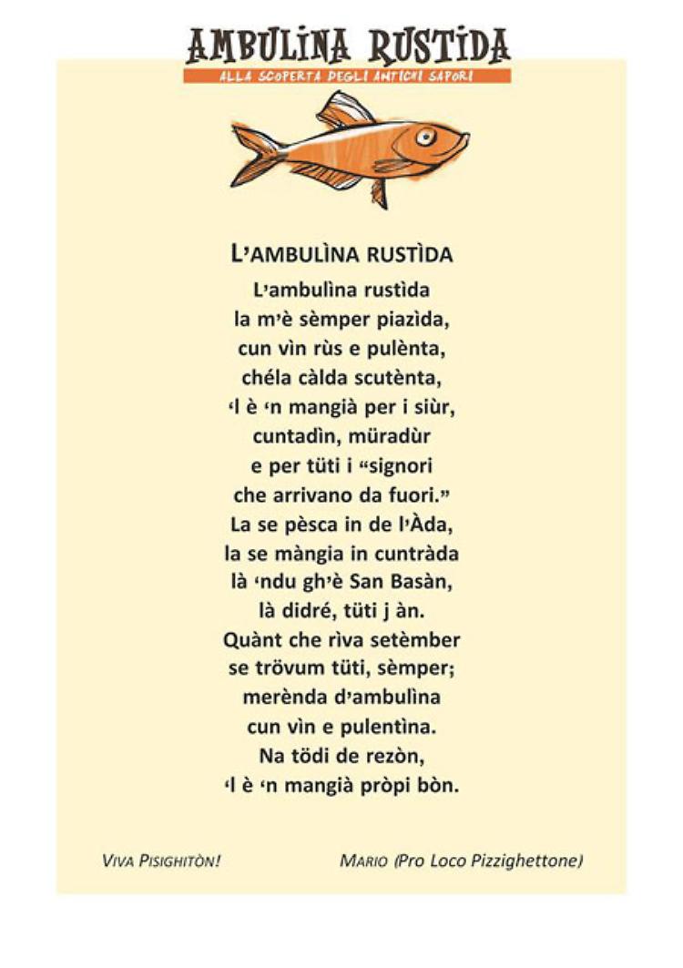 Alla scoperta dei Sapori di una Volta - "L'Ambulina Rustida"