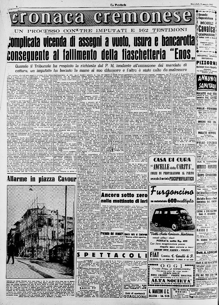 La complicata vicenda legata al fallimento della fiaschetteria "Enos"