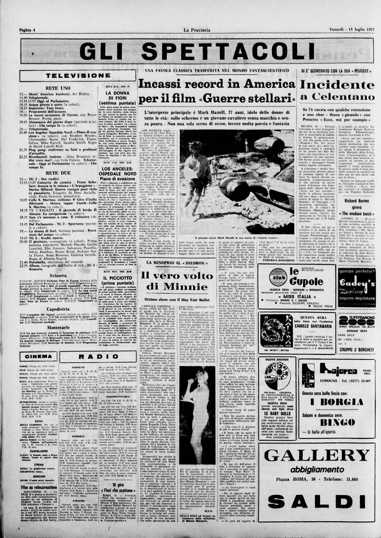 Incassi record in America per il film «Guerre stellari»