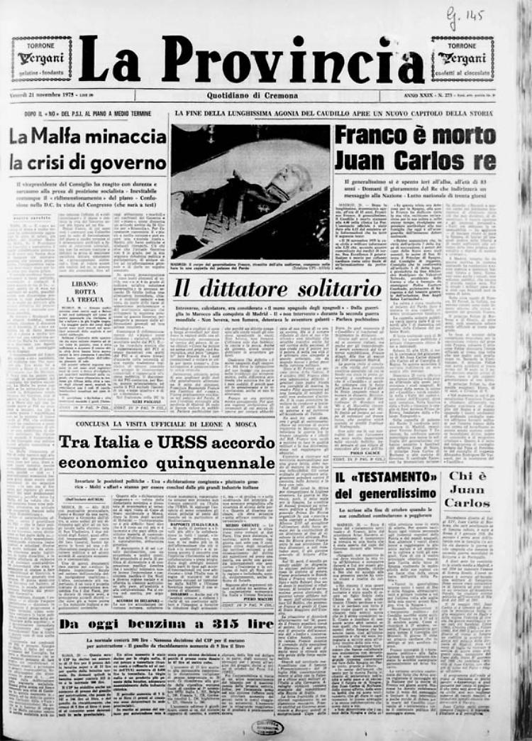 Franco è mortoJuan Carlos re