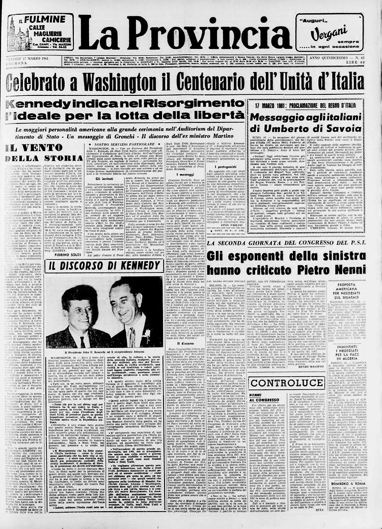 Il Centenario dell’Unità d’Italia celebrato a Washington