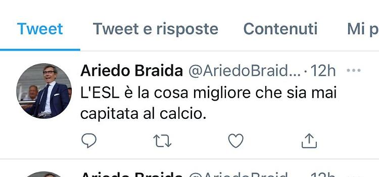 Sulla Super Lega Twitter di Braida: ma è un fake