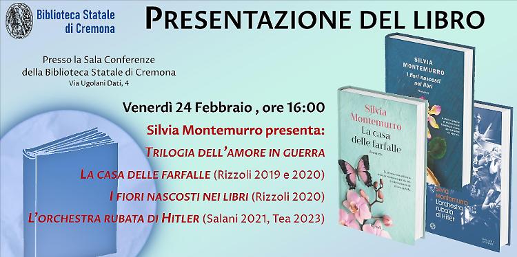  La scrittrice Silvia Montemurro dialogherà con il pubblico sul progetto "Trilogia dell’amore in guerra"