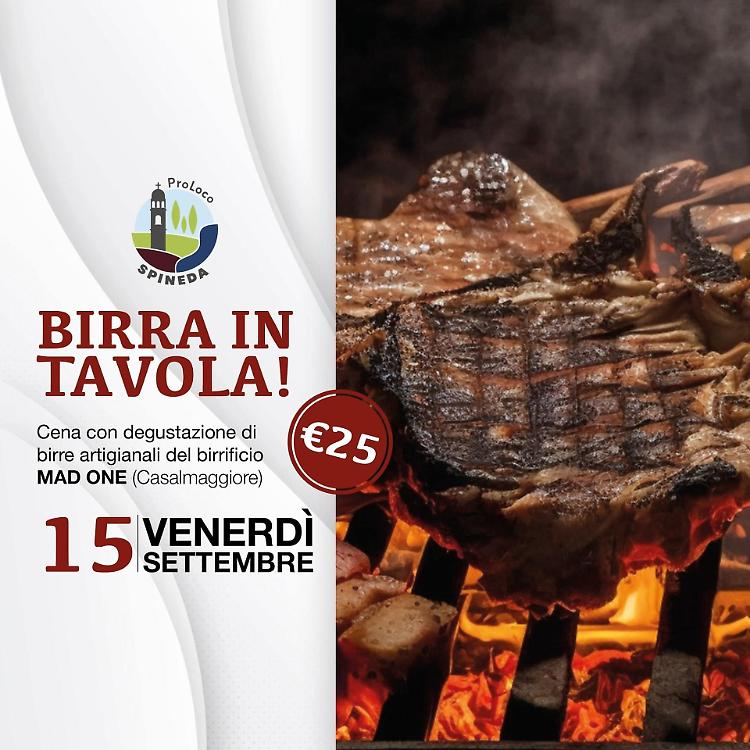 Birra in tavola! Cena  accompagnata da birre artigianali