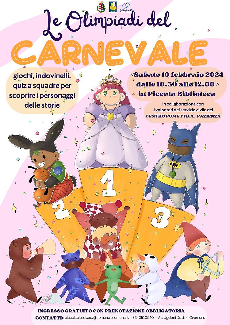 Le Olimpiadi del Carnevale - Per bambini dai 4 ai 9 anni