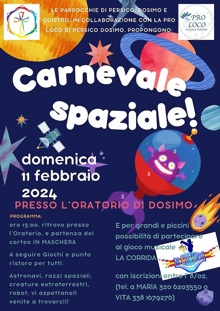 Carnevale Spaziale! Grande festa per tutti