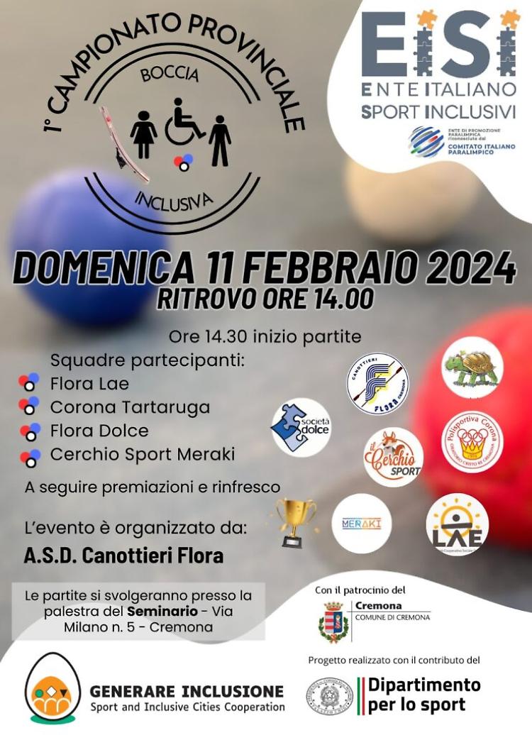 1° Campionato provinciale Boccia Inclusiva