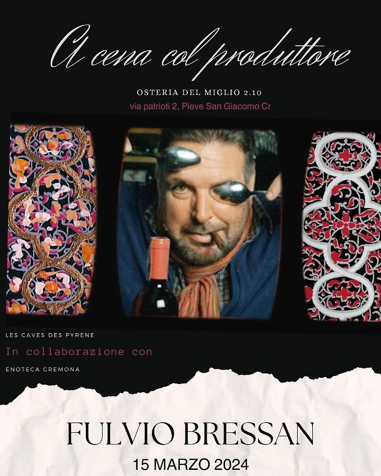 A cena col produttore Fulvio Bressan 