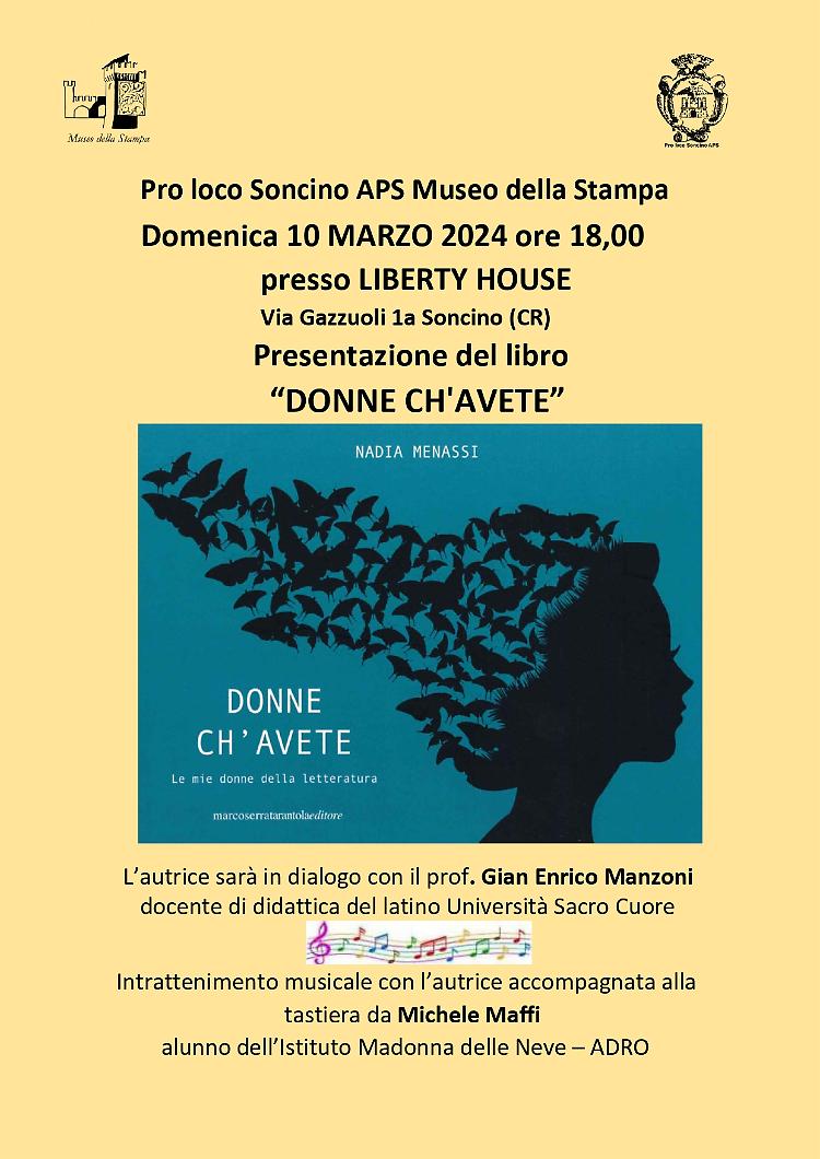 Presentazione del libro “Donne ch’avete” di Nadia Menassi