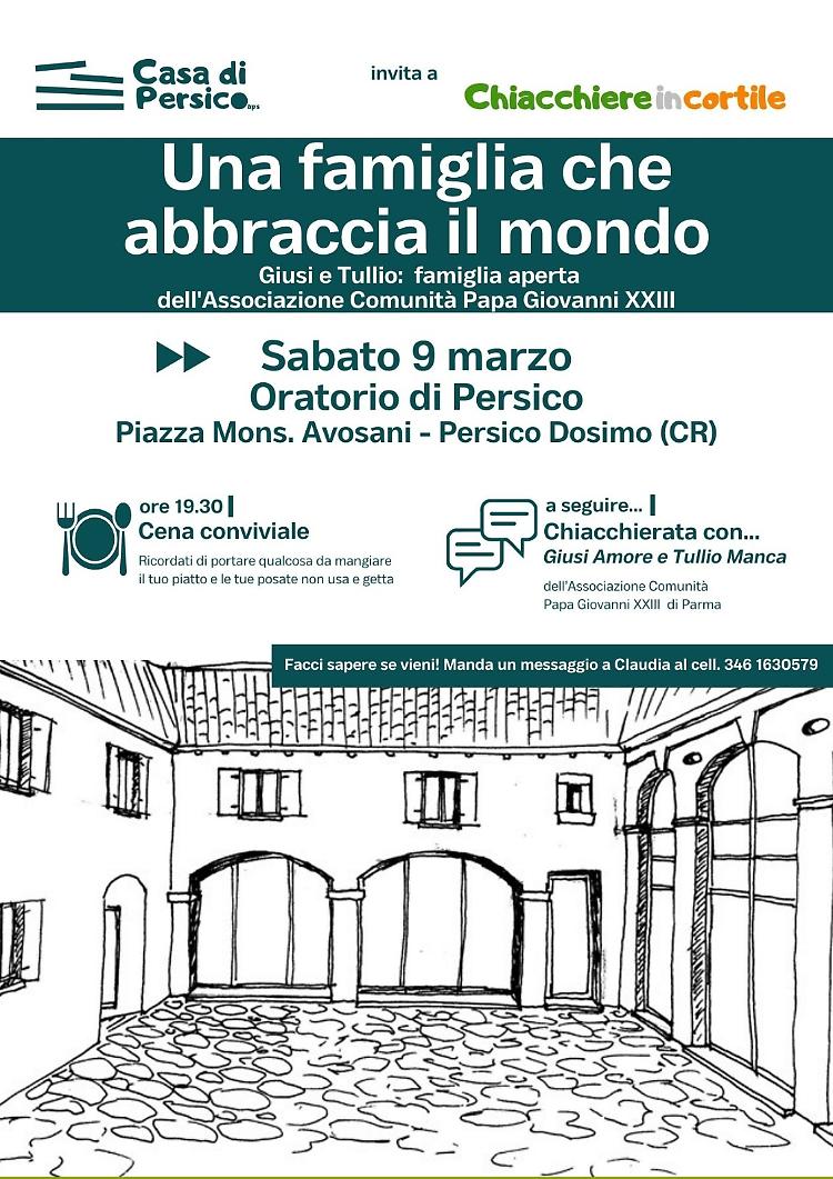 Una famiglia che abbraccia il mondo, incontro