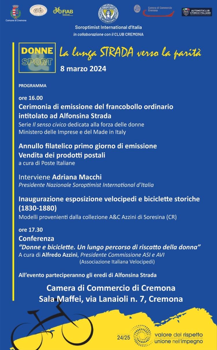 Cerimonia di emissione del francobollo ordinario intitolato ad Alfonsina Strada 