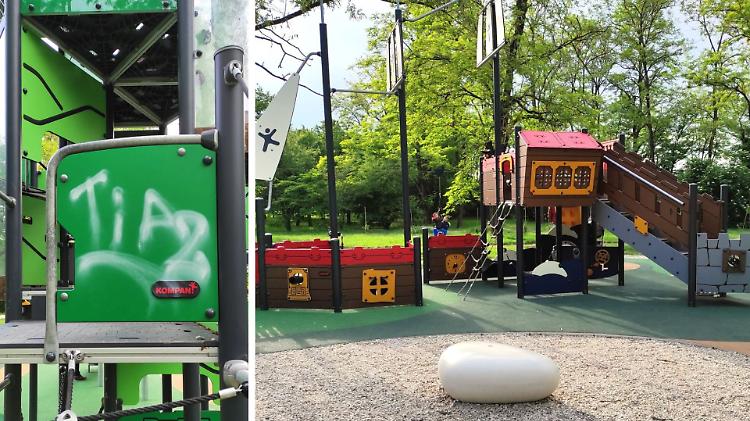 Vandalismi, giochi ancora nuovi già imbrattati