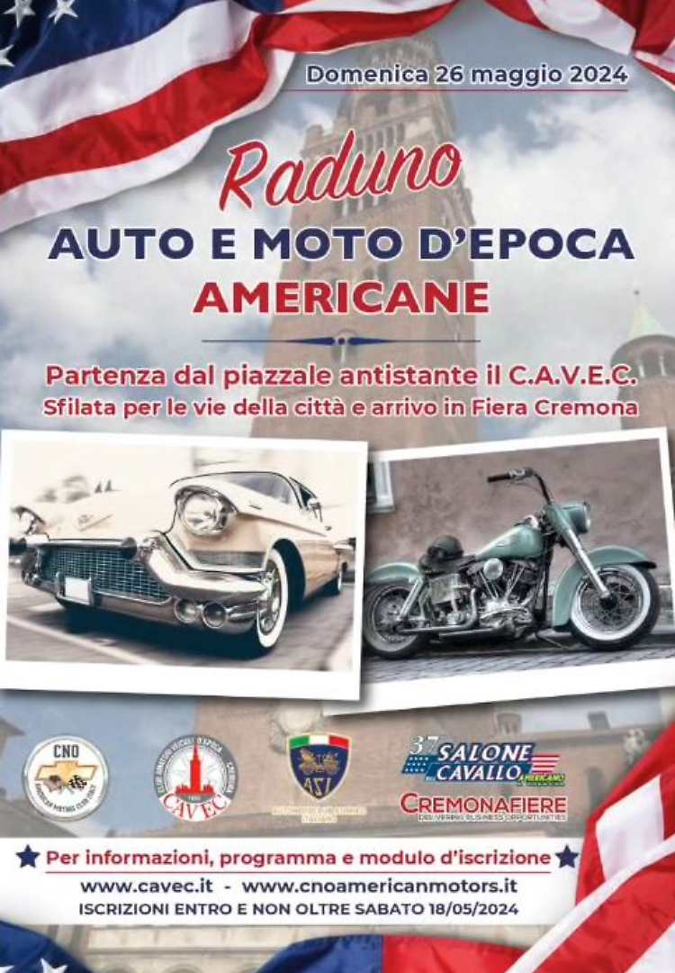Raduno di auto e moto d'epoca americane