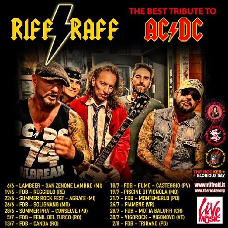 Riff Raff AC/DC tribute a 'Le notti dei Corvi 2024' 