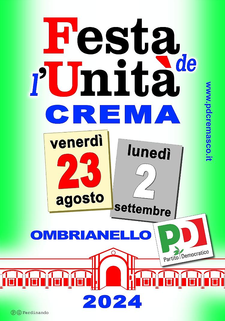 Ombrianello 2024: Festa de l’Unità di Crema