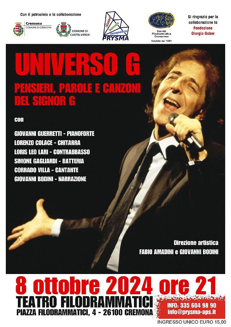Universo G. Pensieri parole e canzoni del Signor G