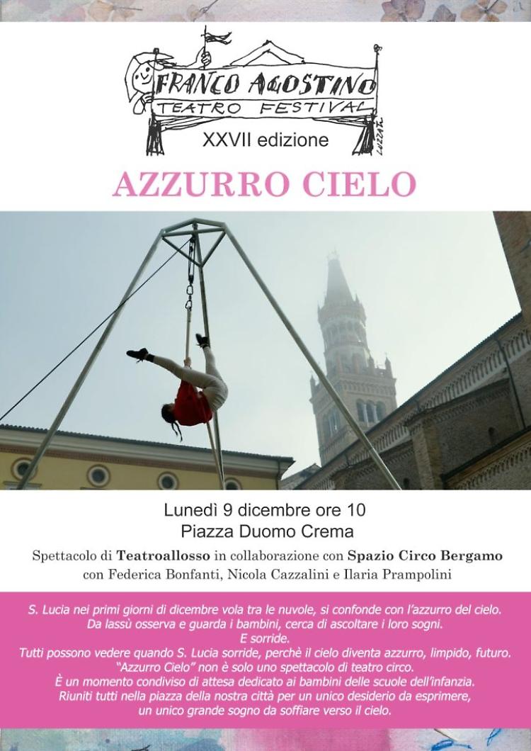 "Azzurro cielo" Teatro circo per i sogni dei bambini in attesa di S. Lucia