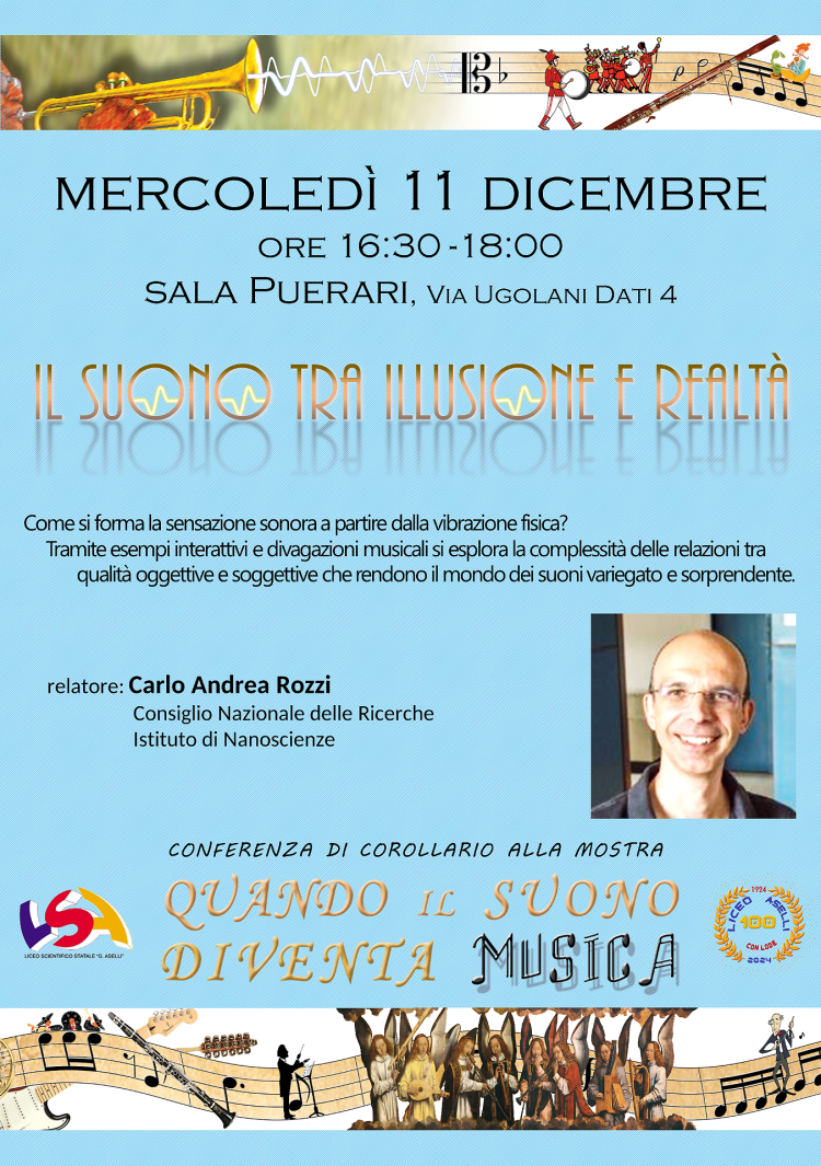 Conferenza "Il suono tra illusione e realtà" con Carlo Andrea Rozzi