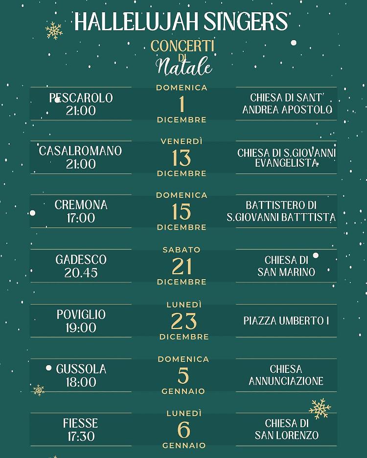 Concerto: The Hallelujah Singers Gospel Choir Cremona
