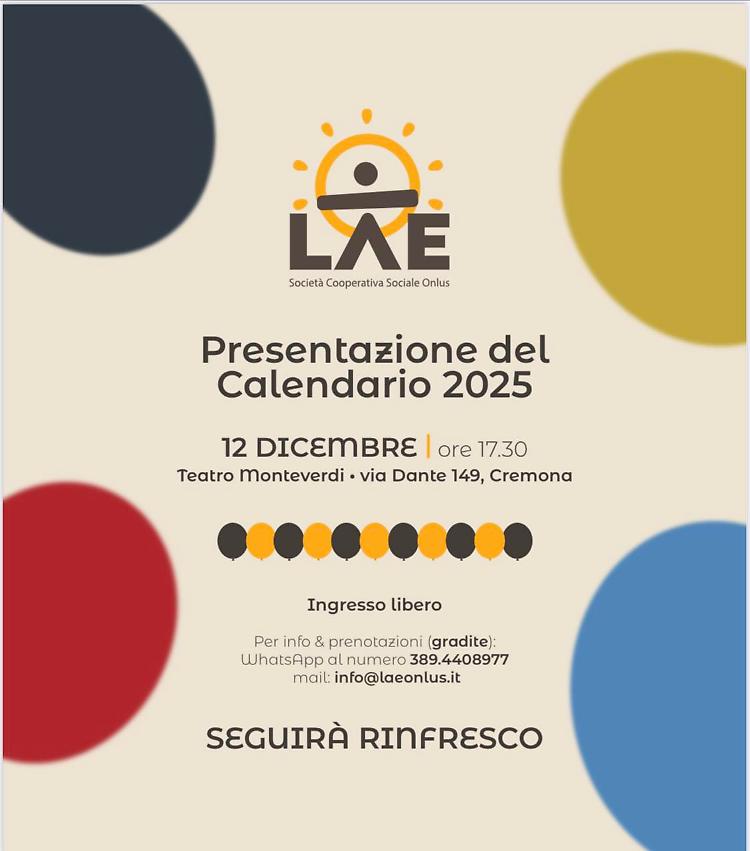Presentazione "Calendario LAE" Onlus Cremona