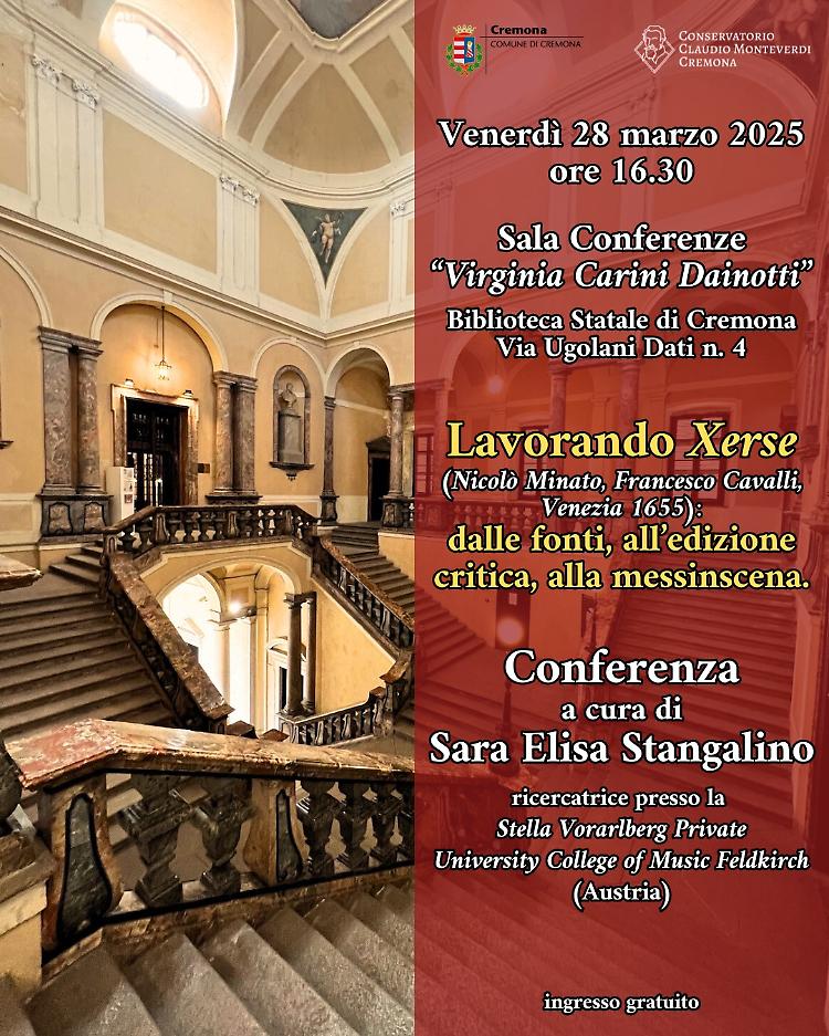 Conferenza: Lavorando Xerse: dalle fonti, all'edizione critica, alla messinscena