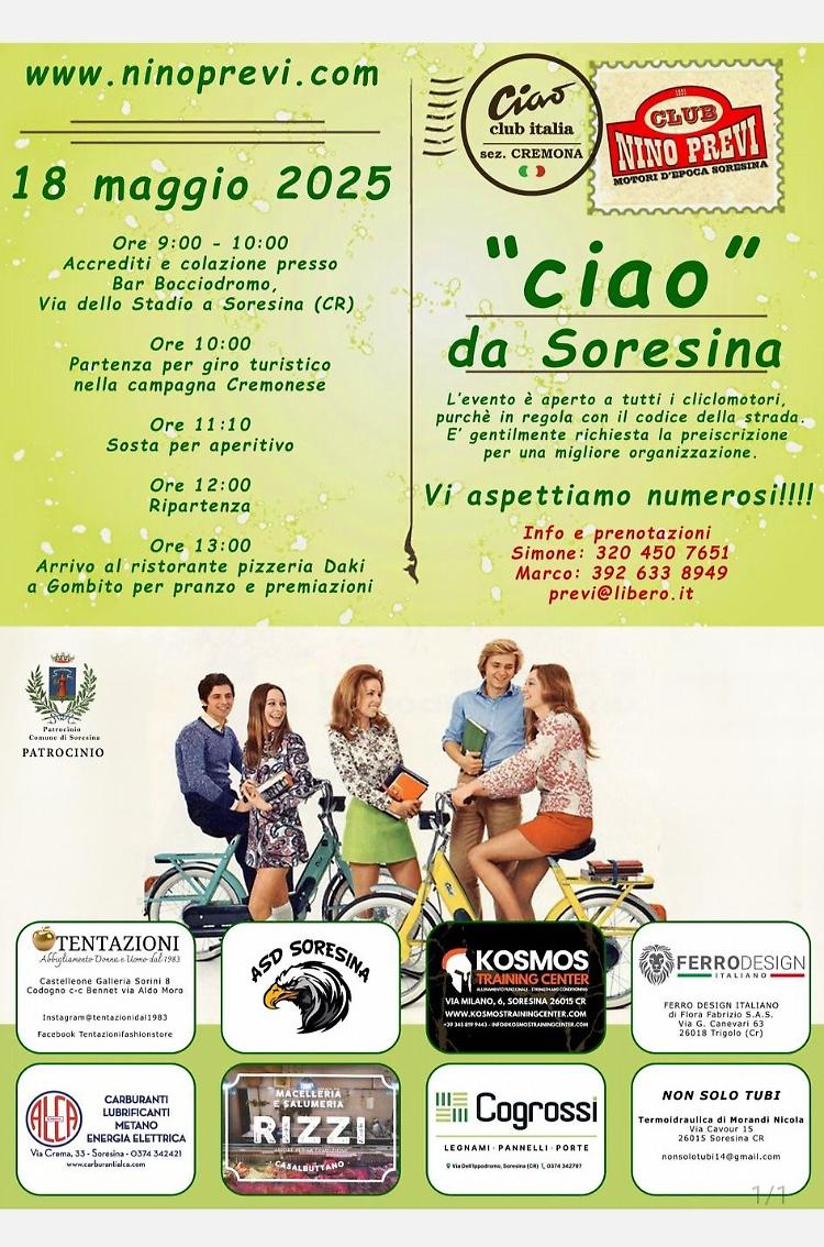 "Ciao" da Soresina: raduno per cinquantini