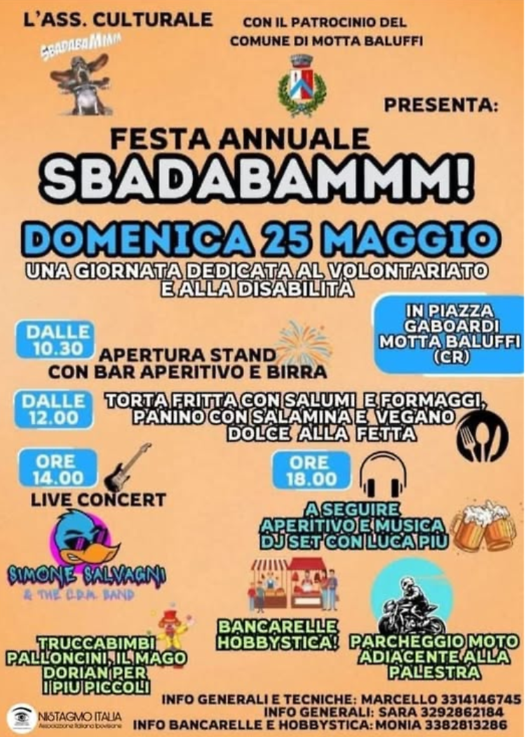 Sbadabammm! Festa annuale con musica e mercatino