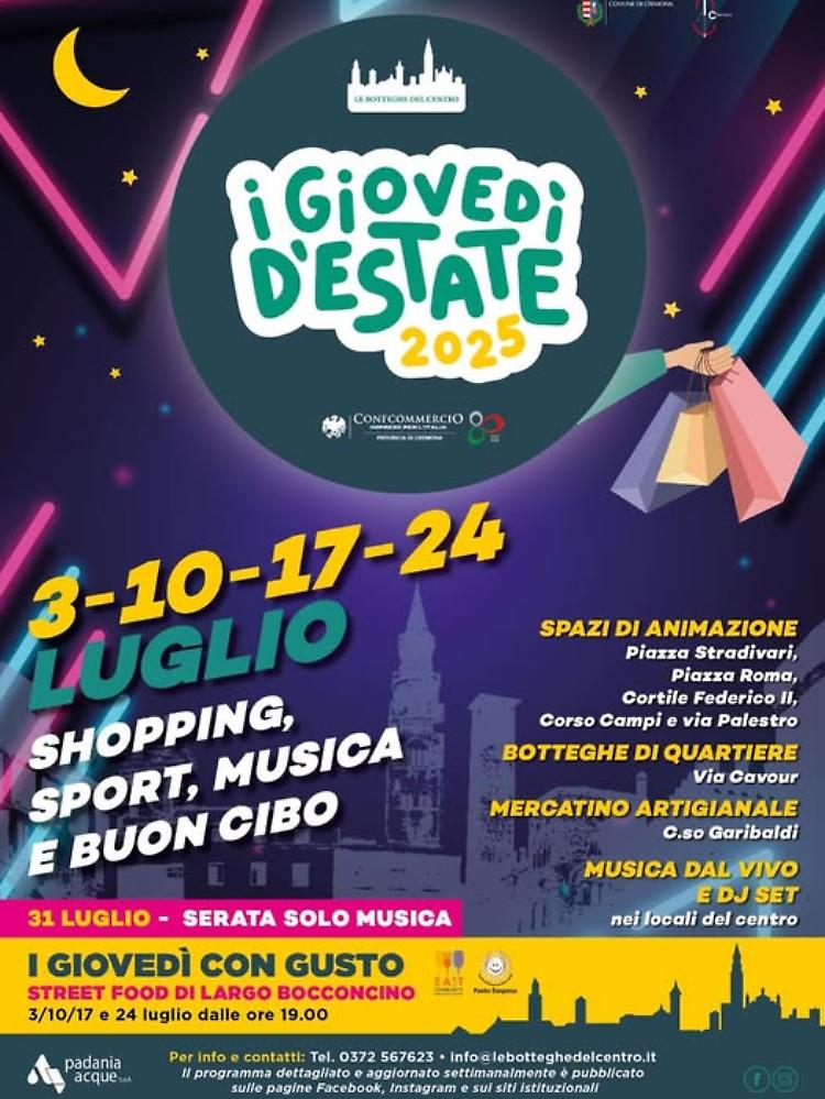i Giovedì d'Estate 2025: vibranti serate in città