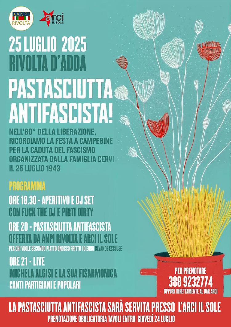 Pastasciutta Antifascista: festa in ricordo della famiglia Cervi