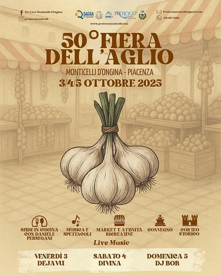 50ª Fiera dell'Aglio: 3 giorni di gusto