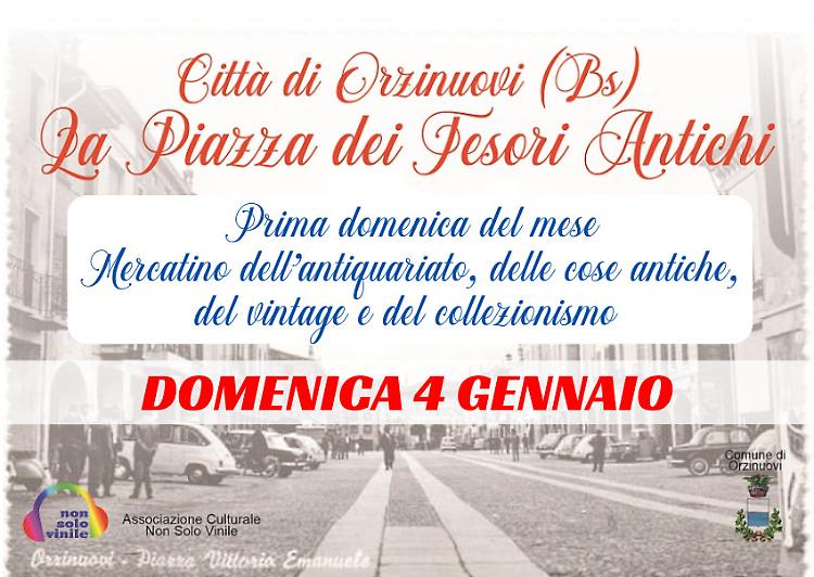 La Piazza dei Tesori Antichi. Mercatino antiquario