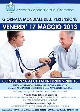 Giornata mondiale dell'ipertensione, consulenze gratuite