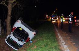 Fuori strada in via Treviglio, feriti due giovani