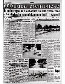 Violento nubifragio sulla nostra provincia: Po in piena, Luna Park sotto mezzo metro d'acqua