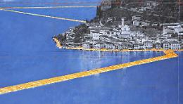 Ponte galleggiante sul Lago d'Iseo