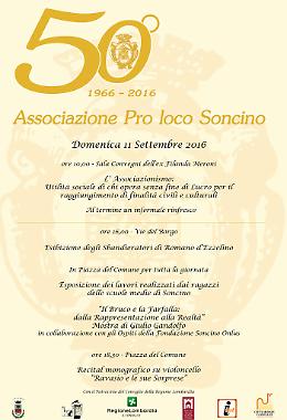 50° Anniversario di Fondazione dell’Associazione Pro loco Soncino