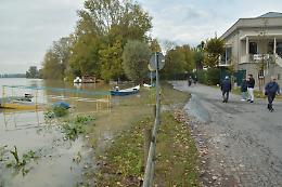 Il livello del fiume Po in crescita