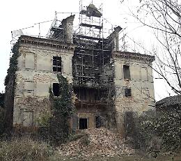 Villa Obizza, crollo dell’ala Ovest