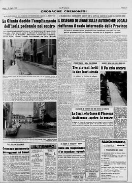 La chiusura al traffico di piazza del Comune