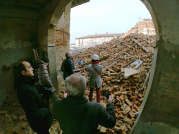 La visita della soprintendenza a Villa Obizza dopo il crollo totale