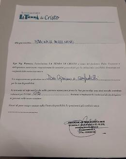  Truffatori cercano soldi spacciandosi per la Tenda di Cristo