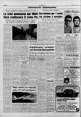 La crisi annonaria del 1854 fece realizzare il viale Po