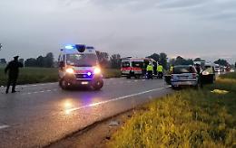 La scena dello schianto fatale avvenuto a Vescovato