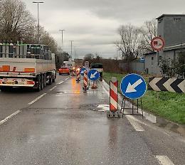 Maltempo, chiusa al transito una corsia di via Nazario Sauro